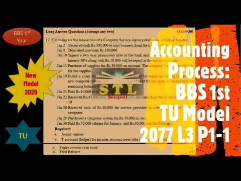 BBS 1st Year Accounting Process TU Model Question 2077 | L3P1-1
