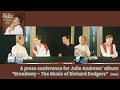 A Press Conference For Julie Andrews Album Broadway The Music Of Richard Rodgers 1994