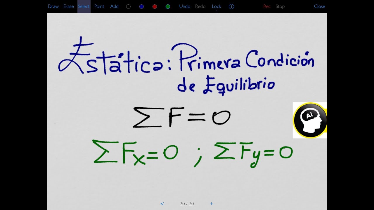 Estática. Primera condición de equilibrio