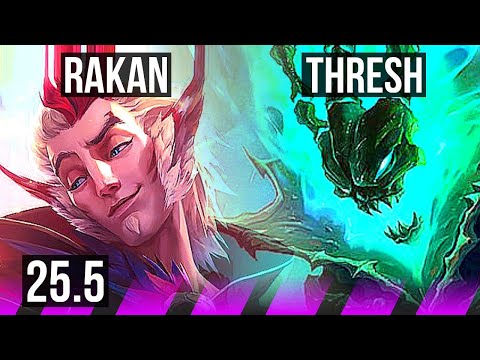 RAKAN & Xayah vs THRESH & Ezreal (SUP) | KR Challenger | 25.5