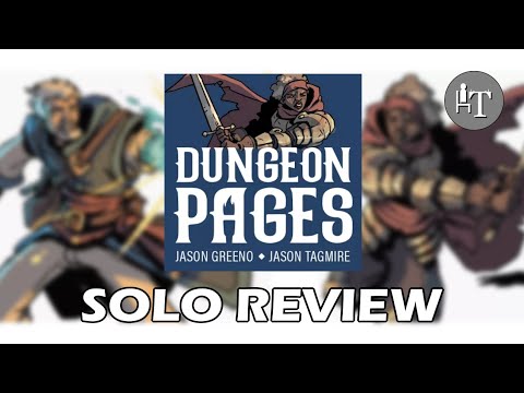Dungeon Pages Board Game - Solo Review - A Nostalgic Dungeon and Dice Adventure