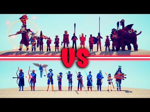 AXE UNITS TEAM vs ARCHER UNITS TEAM - Totally Accurate Battle Simulator | TABS