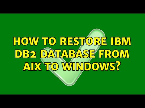 How to restore IBM DB2 database from AIX to Windows?