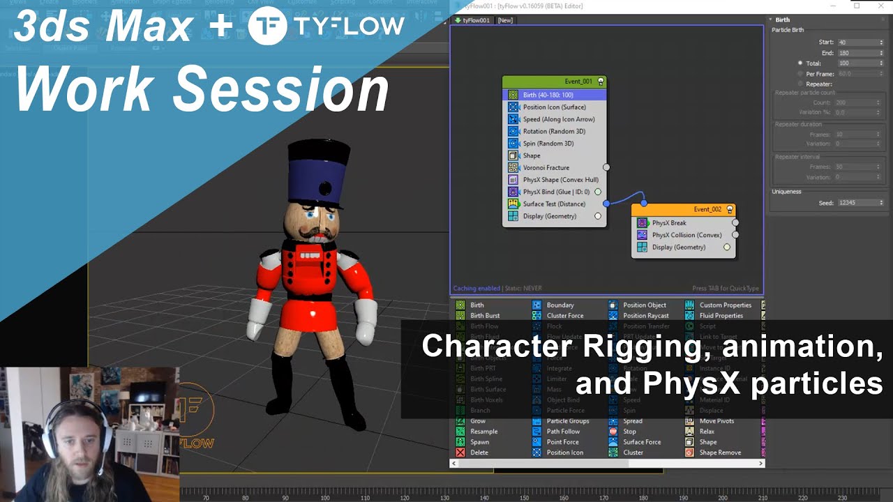 3ds Max Tutorial: Nutcracker Rigging, Animation, and TyFlow!