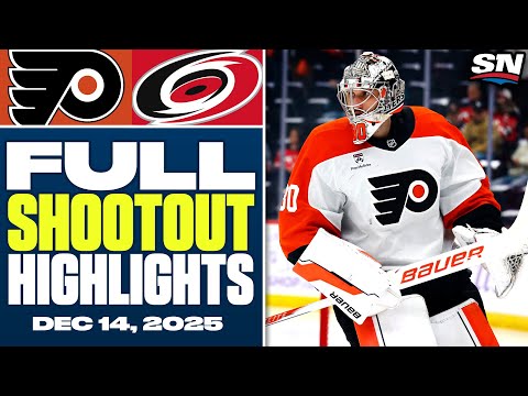Philadelphia Flyers at Carolina Hurricanes | FULL Shootout Highlights - December 14, 2025