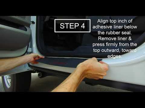 TUFSKINZ Door Sill Trim with Ford F-150 Logo Installation
