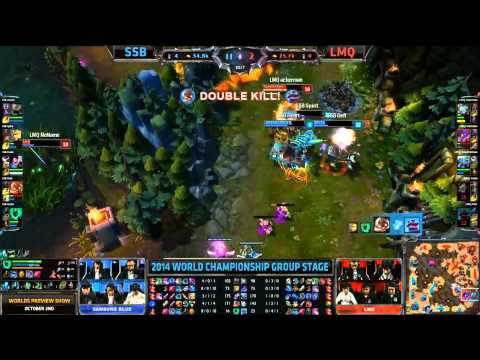 Deft unofficial Pentakill (Corki) - SSB vs LMQ (S4 Worlds)