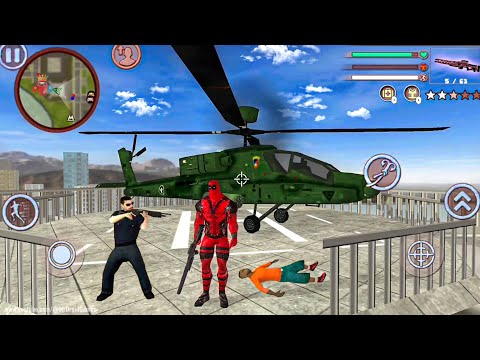 Deadpool Rope Hero Vice Town Crime Simulator #25 - New Army Helipad - Android Gameplay