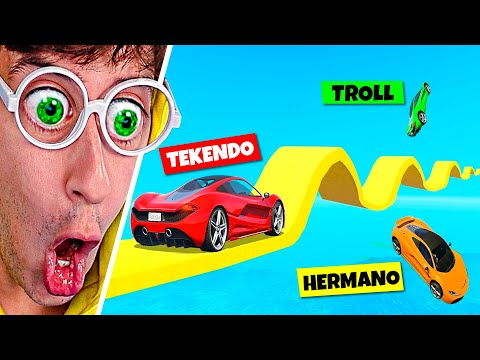 TROLL vs BROTHER Race 😂!!! (Colorful Cars) - GTA 5 Online #3 TEKENDO