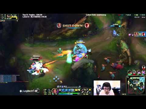 Doublelift and Bjergsen Synergy - Lucian Triple Kill - League of Legends