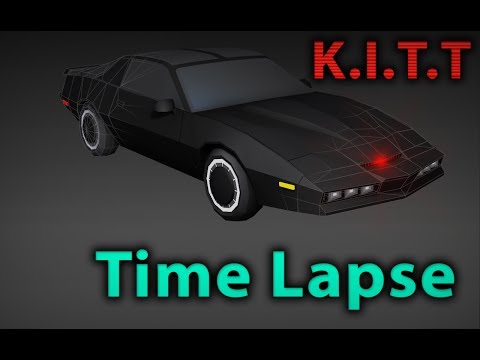 Low Poly Car Modeling Knight Rider | Timelapse| Kitt | 3d tutorial