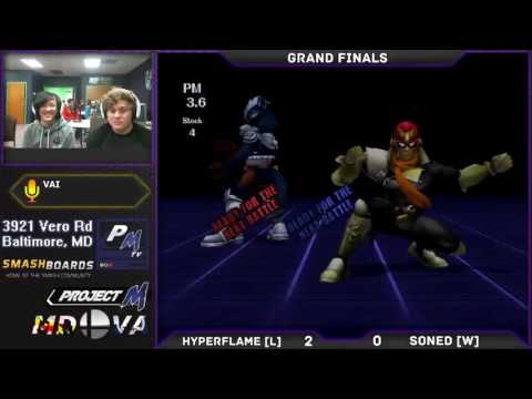 Project M @ Xanadu 12/19/16 Grand Finals: Hyperflame (Wolf, Lucas) vs SonED (C. Falcon)