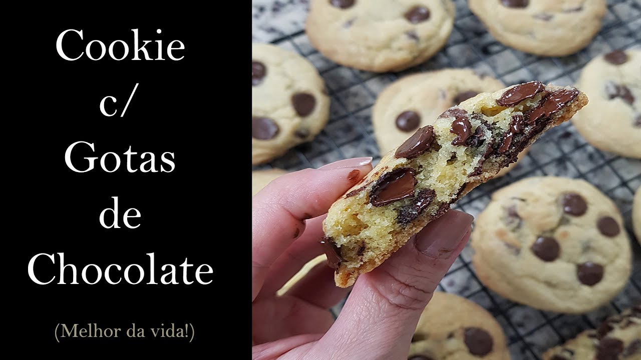 Melhor Cookie c/ Gotas de Chocolate da vida !!! | Receita - Sandra Dias