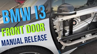 BMW I3 front door lock emergency manual release won’t open