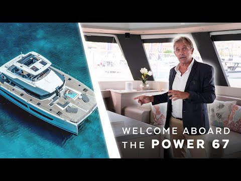 Complete tour of the luxurious yacht Power 67 of Fountaine Pajot