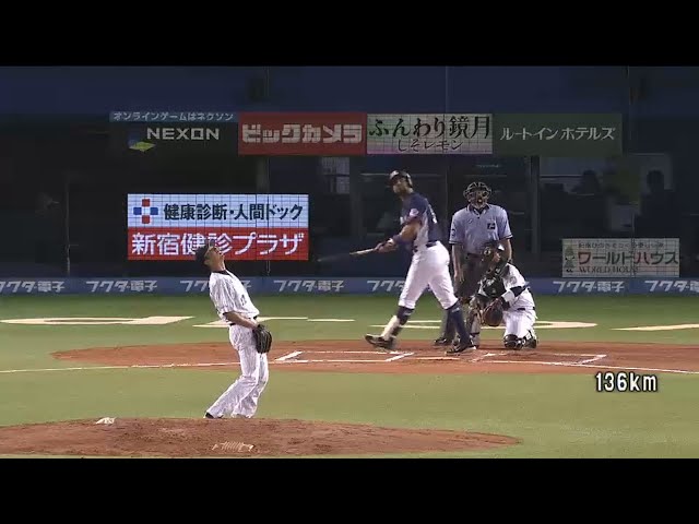 【6回表】打たれた方はがっくり... ライオンズ・メヒア 打った瞬間の特大弾!! 2015/7/29 M-L