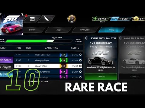 10th Rare Race | Rare Vs Rare Cars| Forza Street