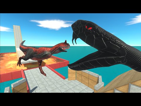 Jumping into Titanoboa's poisonous mouth - Animal Revolt Battle Simulator
