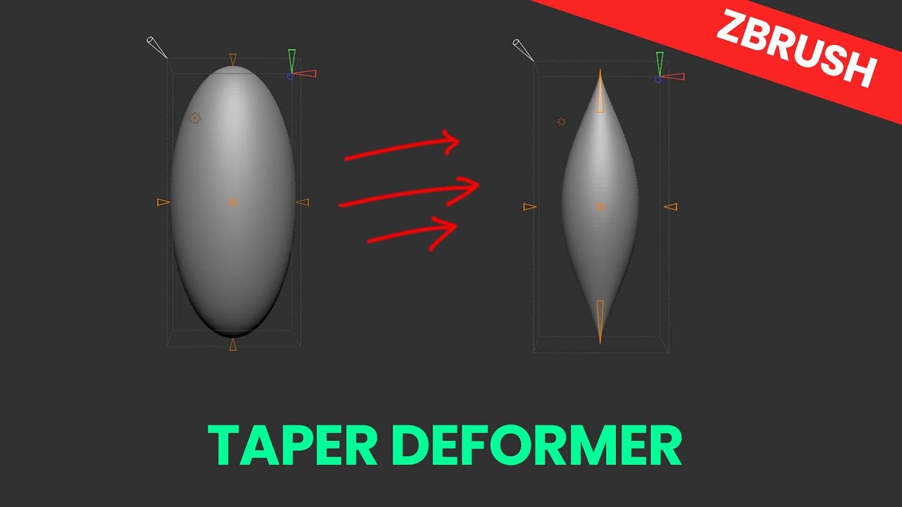 Taper Deformer in ZBrush Tutorial: I regret not knowing this sooner
