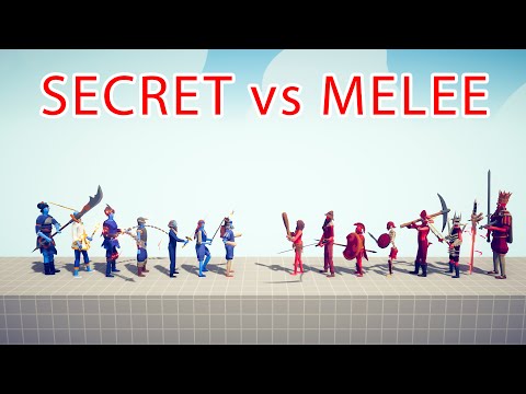 SECRETS Team vs MELEE Team - Totally Accurate Battle Simulator TABS