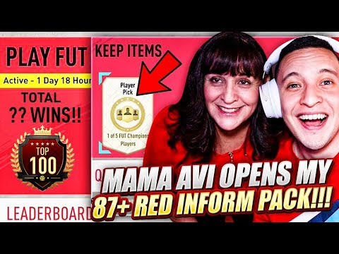 MY MOM OPENED MY 87+ RED INFORM PLAYER PICK PACK!!! TOP 100 FUT CHAMPS GAMEPLAY HIGHLIGHTS! FIFA 20