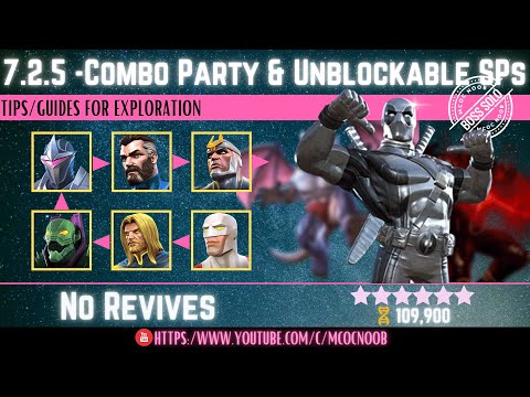 MCOC: Act 7.2.5 - Combo Party & Unblockable SPs - (Book 2, Act 1.2) - Tips/Guides - No Revives