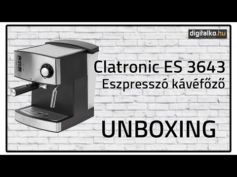 Clatronic ES 3643 Espresso Kavos aparatas 1.6 L video