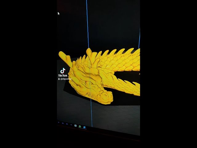 Vídeo relacionado con Dragón articulado Flexible - Figura articulada de estilo, escultura mítica impresa en 3D, diseño de cuerpo de segmentos anidados, móvil | Pieza de visualización fantástica imaginativa para dic