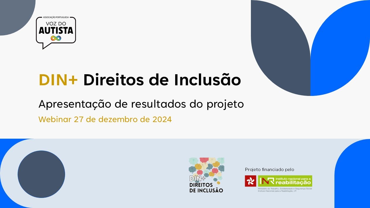 Webinar final do projeto “DIN+ Direitos de Inclusão”