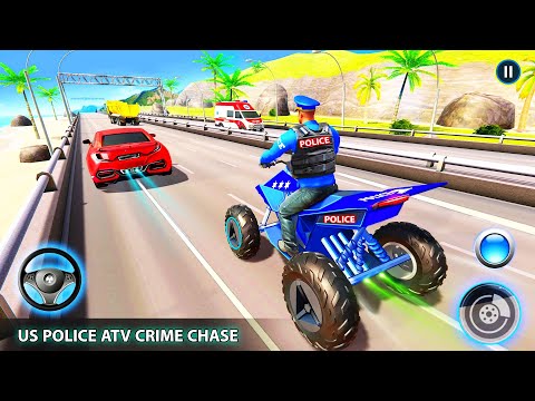 US Police ATV Quad Bike Transport Cargo Plane Game - Police Car Simulator | Simulator Car Games