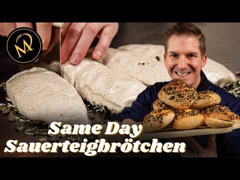 Same Day Sauerteigbrötchen - Schnelle Sauerteigbrötchen am gleichen Tag backen