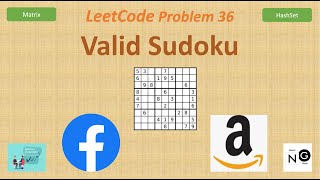 YouTube video 'Valid Sudoku | Leetcode 36 | Matirx | HashSet | Top Interview'