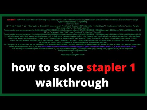 Stapler 1 - CTF Walkthrough - Boot-To-Root  #cybersecurity #oscp #vulnhub