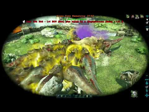 Ark: survival Evolved. Valguero Beta boss fight with tamed stats Official Settings
