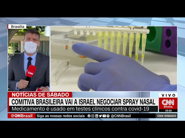 Comitiva brasileira embarca para Israel por spray nasal contra Covid-19