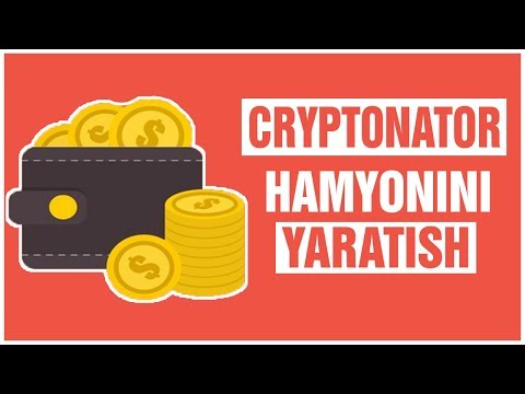 CRYPTONATOR KASHELOGINI YARATISH