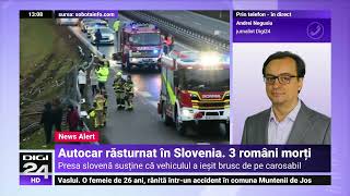 Un autocar cu români s-a răsturnat în Slovenia: sunt trei morți și mai mulți răniți