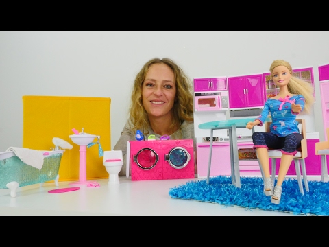Die Wunderbox - Wir räumen #Barbies neue Möbel ein - Wo ist denn das Badezimmer?