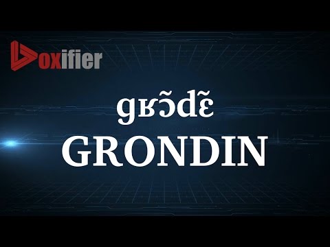 How to Pronunce Grondin in French - Voxifier.com