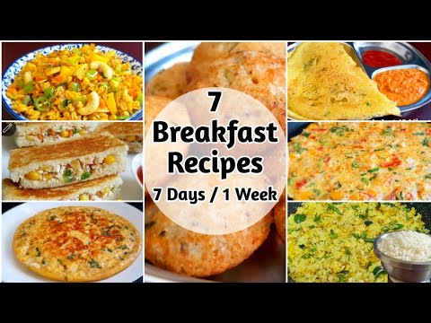 7 Days 7 Breakfast Recipes | Easy & Tasty Breakfast Recipes | 1 Week Breakfast