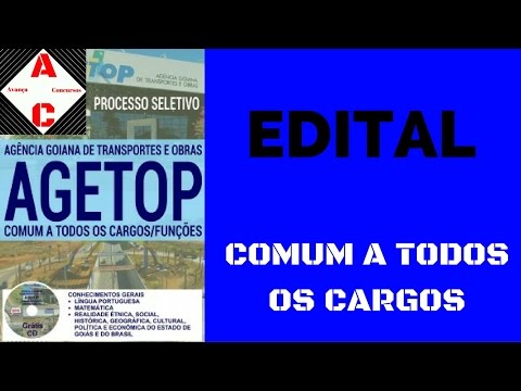 Edital Concurso AGETOP 2016 - Comum a Todos os Cargos/Funções
