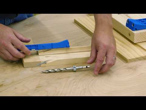 Kreg® 300-Series Pocket-Hole Jigs: Setting the stop collar on the easy-set bit