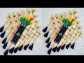 Easy Flower Vase From Ice Cream Sticks Popsicle Stick Wall Hanging DIY Pop Stick Craft