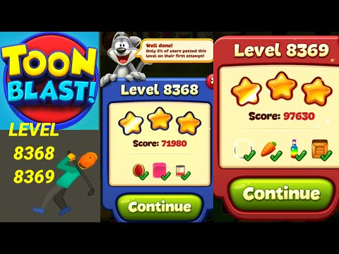Toon Blast Levels 8368 8369 ✨🏃🦖