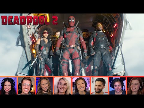 Reactors Reacting to X-FORCE JUMPING FROM A PLANE | Deadpool 2 (2018)