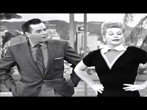 Lucille Ball laughs after she messes up her line ...