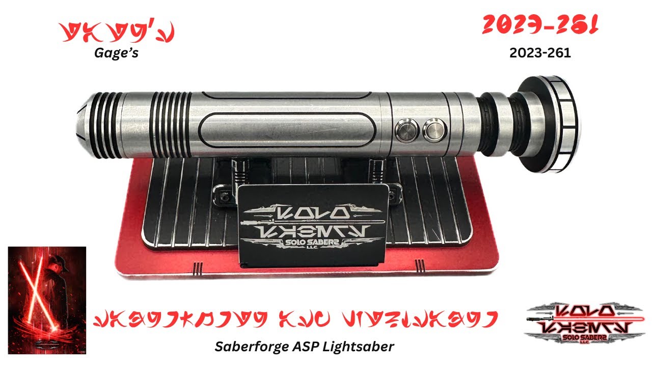 Gage's Saberforge ASP Neopixel Lightsaber with Godlen Harvest v3