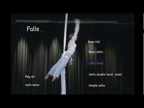 Tuto learn Aerial Silks - falls - SALTO TWIST - level 2     #FredDeb