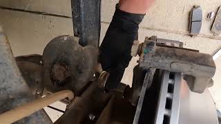 Chevy truck/SUV rear brake job on a drive way