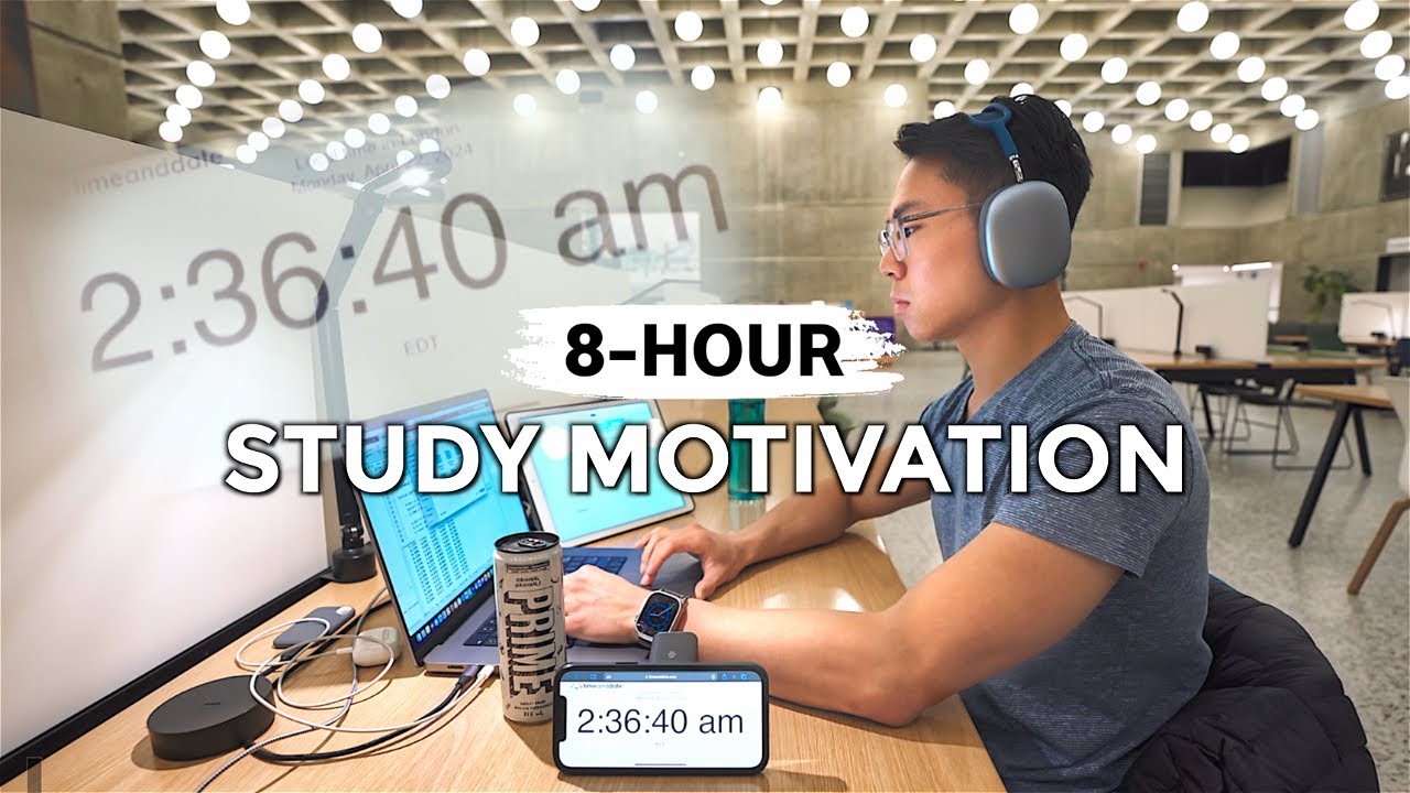 8-HOUR STUDY WITH ME till 3AM at the LIBRARY📚 | 50/10 Productive Pomodoro Session [Background Noise]